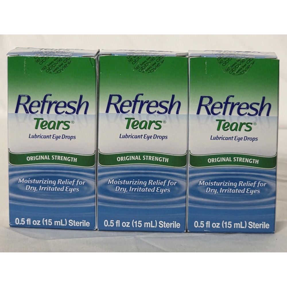 3X Refresh Tears Lubricant Eye Drops 15 ml Exp 07-2028